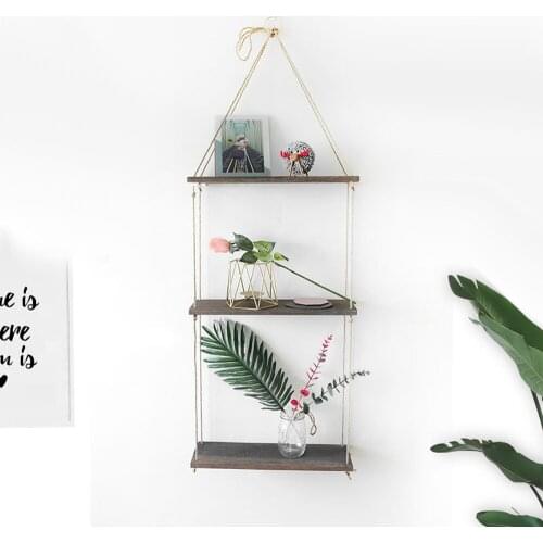 Wall Shelf Organizer Bedroom Wall Hanging Ornaments Shelves For Pendant Wooden Board Storage Shelf Rack Home Decoration Dropship