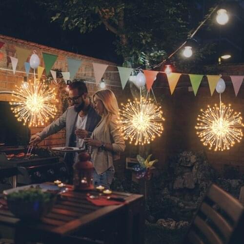 One For Four Rotating Firework Lights Decorative Lanpscape Light USB Remote Control Household Decorative Lampscape Lamp