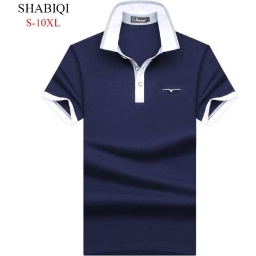 Plus Size S-10XL! 2021 New Brand Fashion 95% Mercerized Cotton Men Polo Shirt Summer Short Sleeve Polos Shirt Mens Solid Shirt