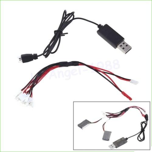 USB 5 In1 Battery Fast Multi Charging Charger Cable 4 Hubsan X4 H107L Quadcopter Wholesale Dropship