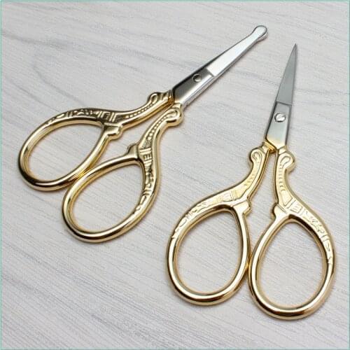ZOTOONE Vintage Tailor Scissors For Pinking Shears Fabric Cutting Exquisite Steel Dressmaker Craft Embroidery Scissors Sewing A