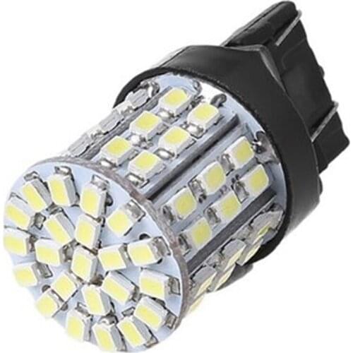 10Pcs T20 7440 7443 Car LED Turn Signal Light DRL Daytime Running Lights Bulb Auto Brake Parking Lamp 64SMD 1206 White DC12V