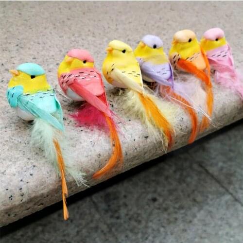 12pcs/10*3.5*4CM,Artificial Foam mini Birds,Craft real Feather Birds decrative Wedding Party table,Room garden Decoration