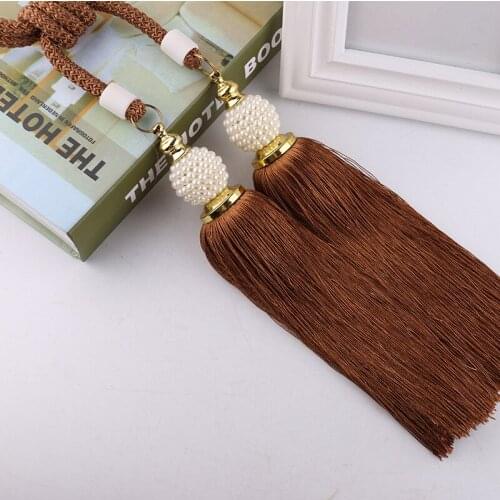 2 Pcs Modern Curtain Hanging Ball Double Beads Ball Curtains Tassels Curtain Tiebacks Bandages Brushes Curtain Accessories