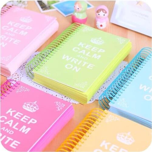 2021 Candy Color Page Coil Blank Spiral Notebook Planner Journals DIY Graffiti Sketch Book Handbook School Stationery