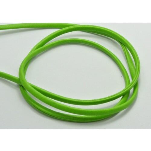 32.8 Feet Green Flat Soft Synthetic Leather Jewelry Cord 4X2mm