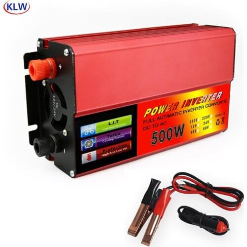 500W Power Inverter Converter DC 12V 24V to AC 220V 110V Modified Sine Wave Power with USB 5V Output car charger