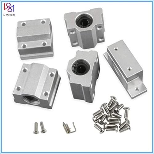 V2 Aluminum Plate Y Carriage Accessories SCS8UU Linear Bearing Alloy Belt Holder Clip Screw for CNC Prusa i3 Heatbad Parts