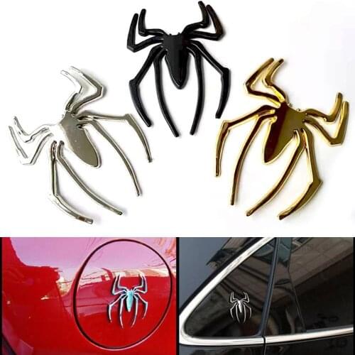 Auto Logo Car Sticker Metal Badge Emblem Spider Shape 3D Car Decal Sticker DIY Car Sticker