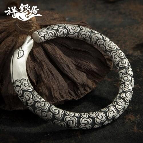 Ancient ways in personality sterling silver bracelet xiangyun ruyi bibcock dragon bracelet with silver bracelet