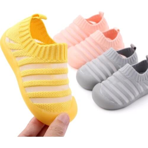 Baby sneakers first walker newborn girl knitted shoes zapatillas child trampki zapatos kids breathable infantil drop shipping