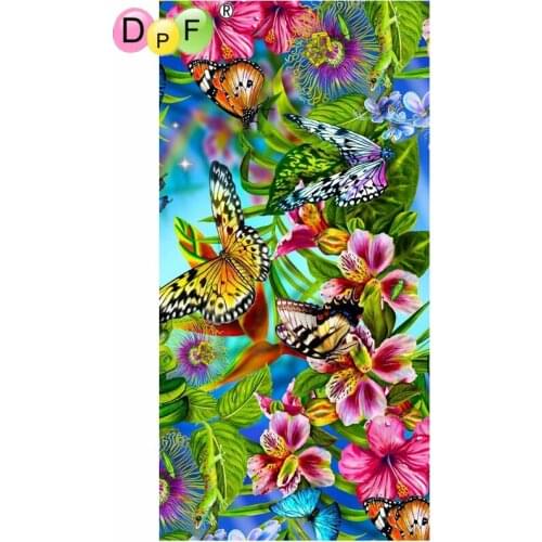 DPF DIY color butterfly 5D crafts diamond painting cross stitch needlework diamond mosaic square home decor diamond embroidery