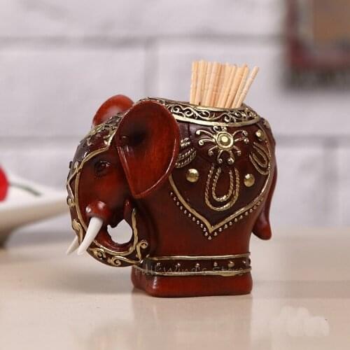 Classic elephant toothpick box Fashion creative elephant toothpicks storage tank