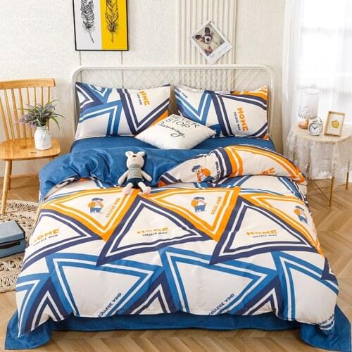 Kuup New Home Textile Girl Kids Bedding Set Honey Peach Pink Duvet Cover Sheet Pillowcase Woman Adult Beds Sheet King Queen Full