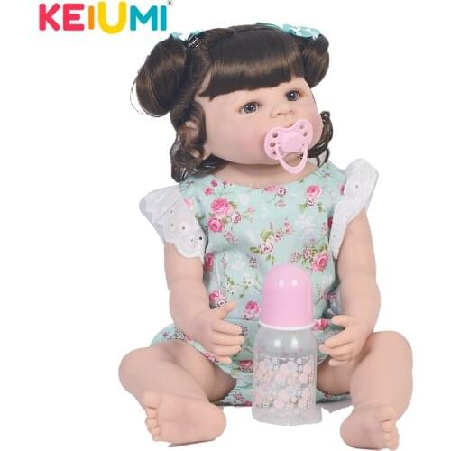 Wholesale 22' 55 cm Reborn Baby Girl Full Silicone Body Reborn Dolls Lifelike Kids Playmate Baby Toys Girl Christmas Gifts