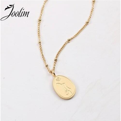 Joolim Jewelry PVD Gold Finish Cherry Double-deck Flower Pendnt Necklace Stylish Stainless Steel Necklace