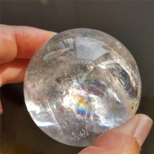 Polished healing crystals spheres natural white clear quartz crystal ball for feng shui decoration