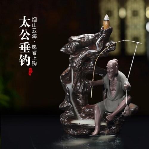 Hand tea pet furnishing articles pieces tea tea accessories in hand carving process play purple sand tea incense burner