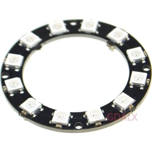 RGB LED Ring 12 Bits LEDs WS2812 5050 RGB LED Ring Lamp Light with Integrated Drivers