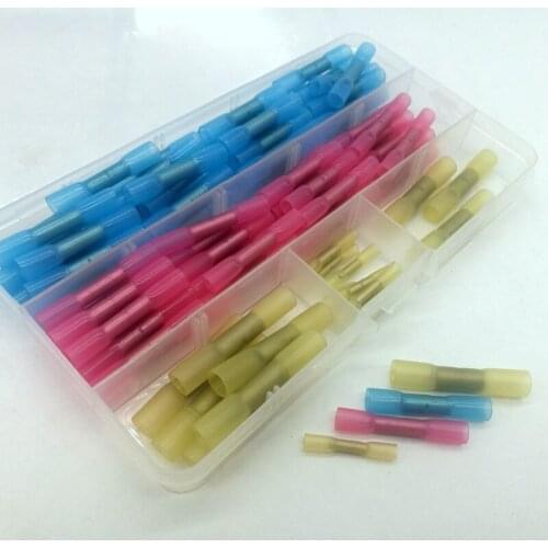 Water-proof 4 Sizes Mixed BHT 0.5 1.25 2 5 PE Heat Shrink Butt Crimp Terminals Connectors for Insulating