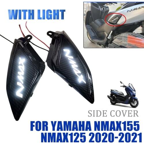Motorcycle Side Cover With Light Rear Guard Protection Cap Shield For Yamaha NMAX155 NMAX N MAX 155 125 2020 2021 Accessories