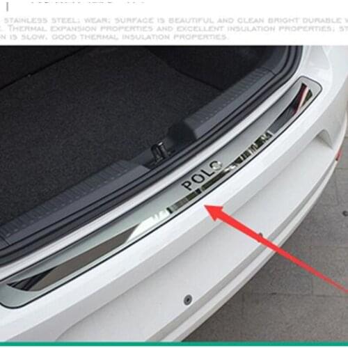 Protective Pad On The Rear Trunk Trim Lid Threshold Rear Door Sill For Polo 2011 - 2019 Hatchback Version,Car-Styling