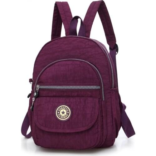 Women Backpacks Solid Fashion School Bags For Girl 2021 Nylon Waterproof College Students Backpack Shoulder Travel Causal Bag