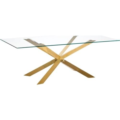 Gold dining table 200X100X74 CM