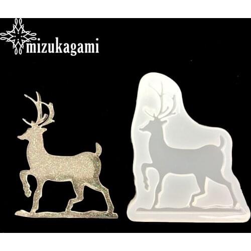 1pcs UV Resin Jewelry Liquid Silicone Mold Christmas Deer Animal Resin Charms Molds For DIY Intersperse Decorate Making Jewelry