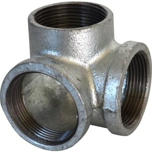 10pcs/lot Malleable iron Tee Pipe Fittings 1" LOFT Industry Style Tee Shelf Fittings Crafts Fittings Galvanized Elbows Pipes