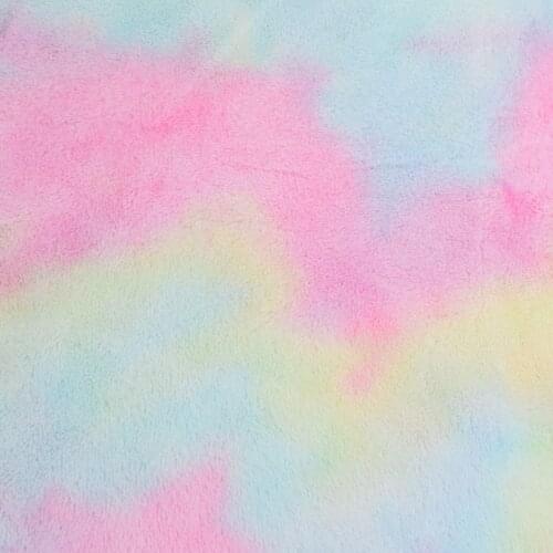 100x160cm 1 Meter Rainbow Gradient Artificial Soft Rabbit Plush Fur Fabric For Clothes Bag Toys Shoes Sewing Patchwork