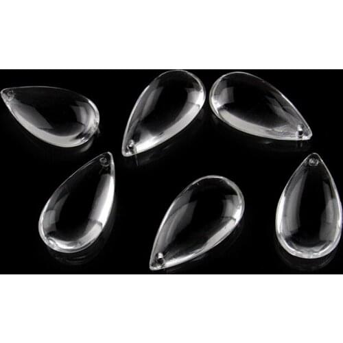 110pcs/Lot 35x21mm Fashion Clear Acrylic Tear Drop Crystal Waterdrop Prism Pendant Pedant Free Shipping