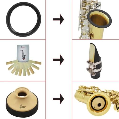 13Pcs/Set Alto Saxophone Accessories Muffler Ring Reed Mute Set Beginner Muffler Musical Instrument Accessories