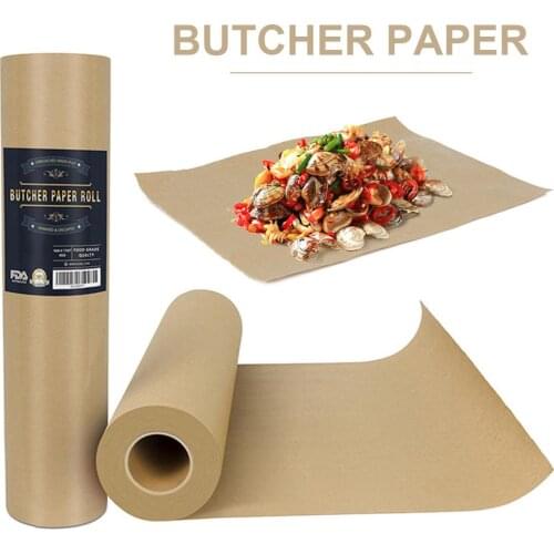 45x5200cm/73x3000cm Butcher Kraft Paper Roll Food Grade Peach Wrapping Paper For Beef Brisket Smoking Meats Cooking Paper