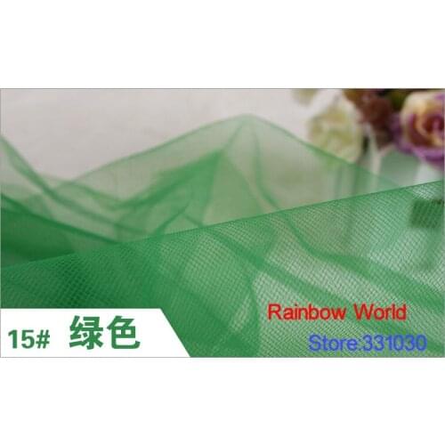 5 meter medium hardness deep green mesh cloth fabric for DIY wedding veil children dress headwear material