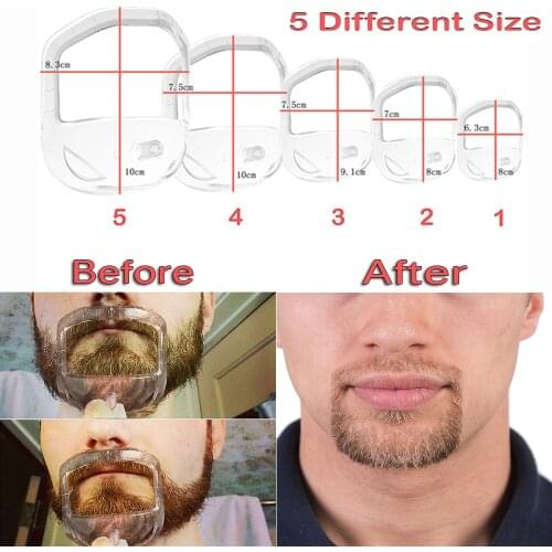 5Pcs/lot Beard Comb Hairbrush Symmetric Cut Salon Mustache Beard Styling Template for Beard Shaping hair brush Trimming Tool