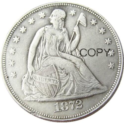US Coins 1872 P/CC/S Seated Liberty Dollar copy Coins Silver Plated