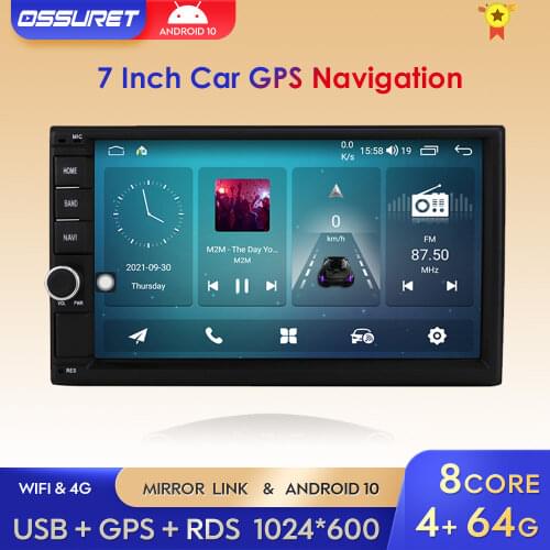 Double 2 Android 10 Quad Core Din Car Multimedia Player GPS Navigation Auto Radio Universal Car NO DVD player 2G 32G wifi 4G