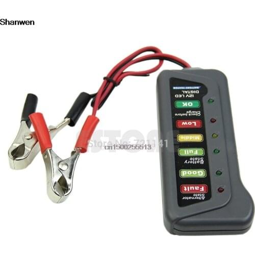 Battery Alternator Tester LED Digital Battery Alternator Tester For Car Motorcycle Trucks 12V Y058 High Quality