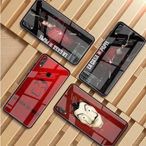 La Casa de papel Tempered Glass Phone Case For Huawei P20 P30 P40 P40 Lite Pro Psmart Mate 20 30 Cover Shell