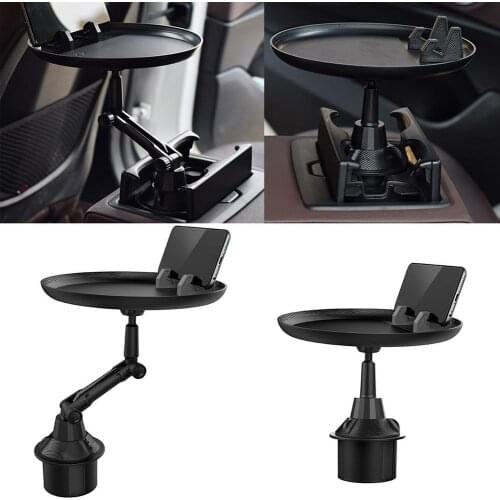 Holder Tray For Car Table Organizer Food Storage Rack For Travel 360-degree Rotatable Food Rack Cup Position Mobile Phone Holder