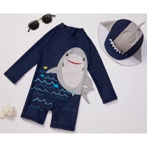 Kids Shark Swimsuit for Boy Girl One-piece Swimwear Dinosaur Summer Sun Protection Swimwear Bathing Suit