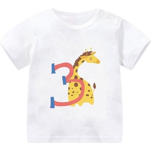 Happy Birthday Kids Birthday T-shirts Kids Birthday Presents Cute And Beautiful Birthday Boys Tops Casual Fashion Girls T Shirts