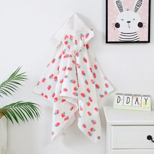 Baby Bathrobe Cute Cartoon Baby Blanket Kids Hooded Bathrobe Soft Toddler Baby Bath Towel Newborn Blanket Childrens Towel