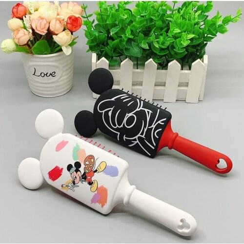 Mickey Mouse Elastic Air Cushion Comb Disney Cartoon Anime Figure Minnie Massage Hair Care Brushes Girl Makeups Accessories Gift