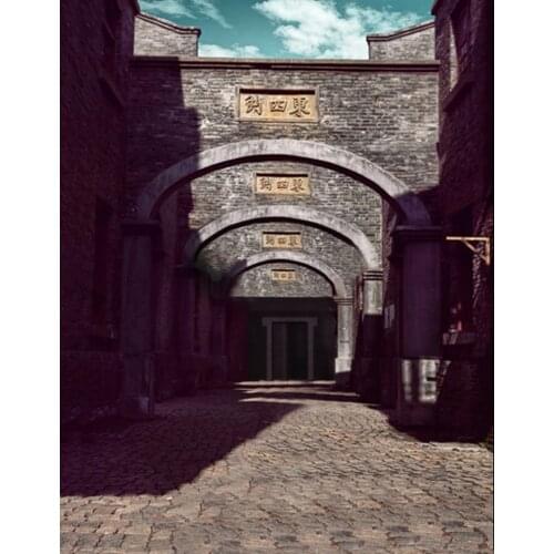 5x7ft Chinese Traditional City Door Photography Backdrops Photo Props Studio Background