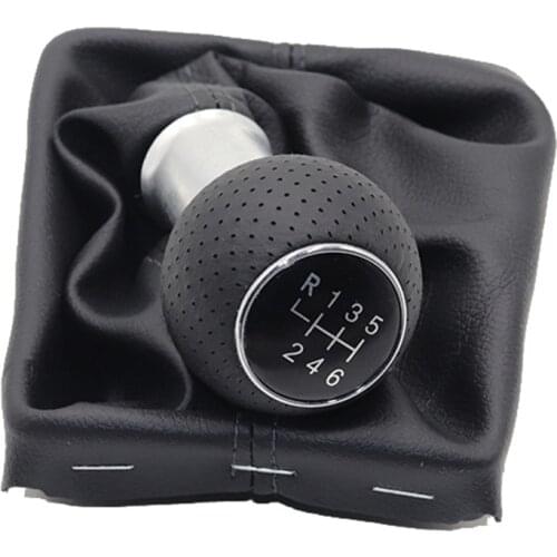 Chrome Leather Car Shift Gear Knob Lever Gaitor Boot Cover For Audi A3 S3 8P S-line Sportback decoration accessories