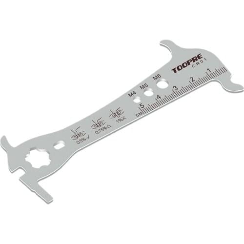 TOOPRE Mountain Bike Road Car Chain Measuring Ruler Wear Gauge Measuring Chain Ruler Caliper Inspection Tool