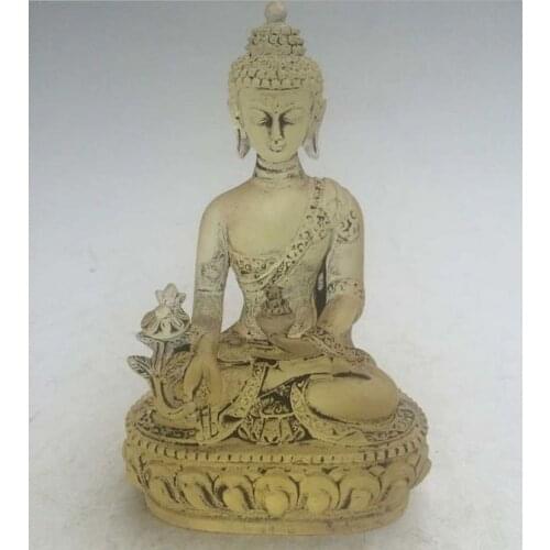 12 cm * /Chines exquisite Crystal Glass Liuli Buddha statue
