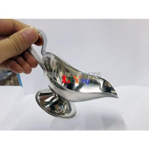 2pc stainless steel seasoning sauce boat for steak gravy pouring dispenser 3oz condiment jar container cooking tool fondue